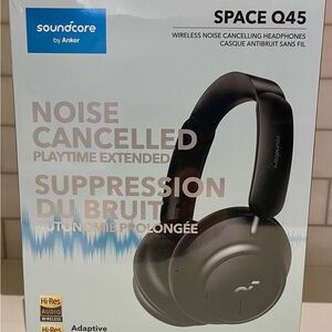 Space Q45 Wireless Noise Cancelling Headphones - Black